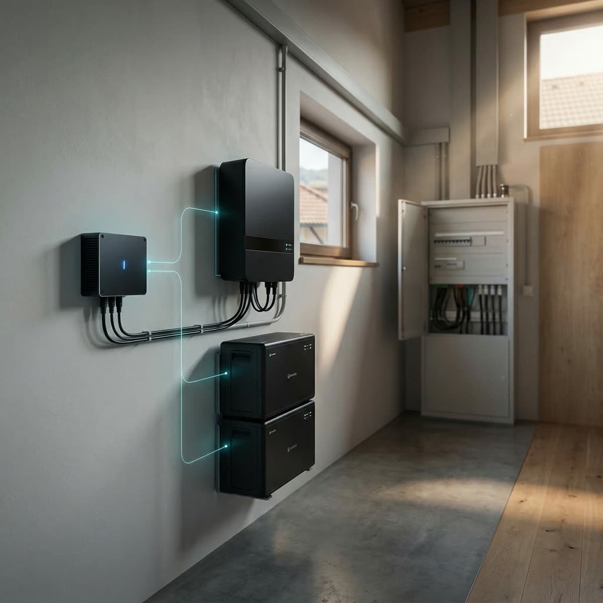 SparkEdge controller connected to inverter and battery storage