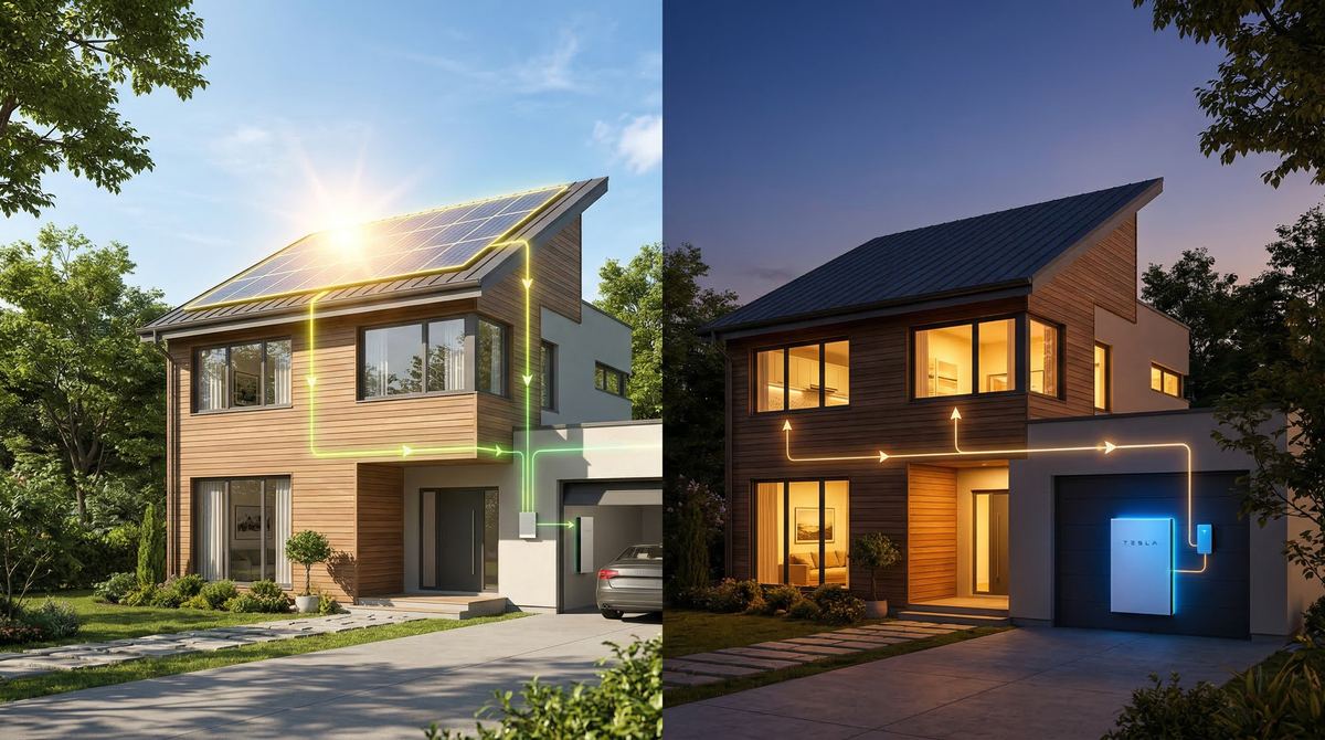 Day and night self-consumption optimization with home battery